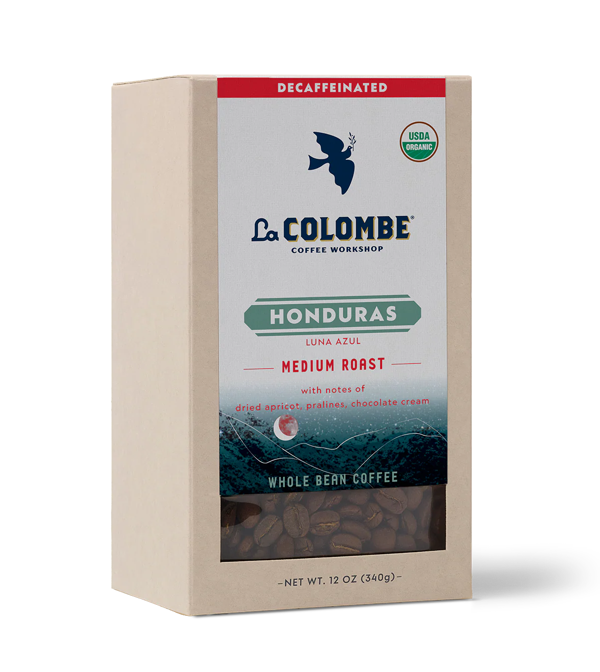 12 oz Decaf Honduras Luna Azul Org - 4 Ct Case